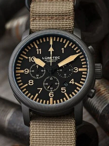 Lum Tec Lum-Tec Combat 44 Chronograph Watch with Double Curved Sapphire Crystal #Combat B4