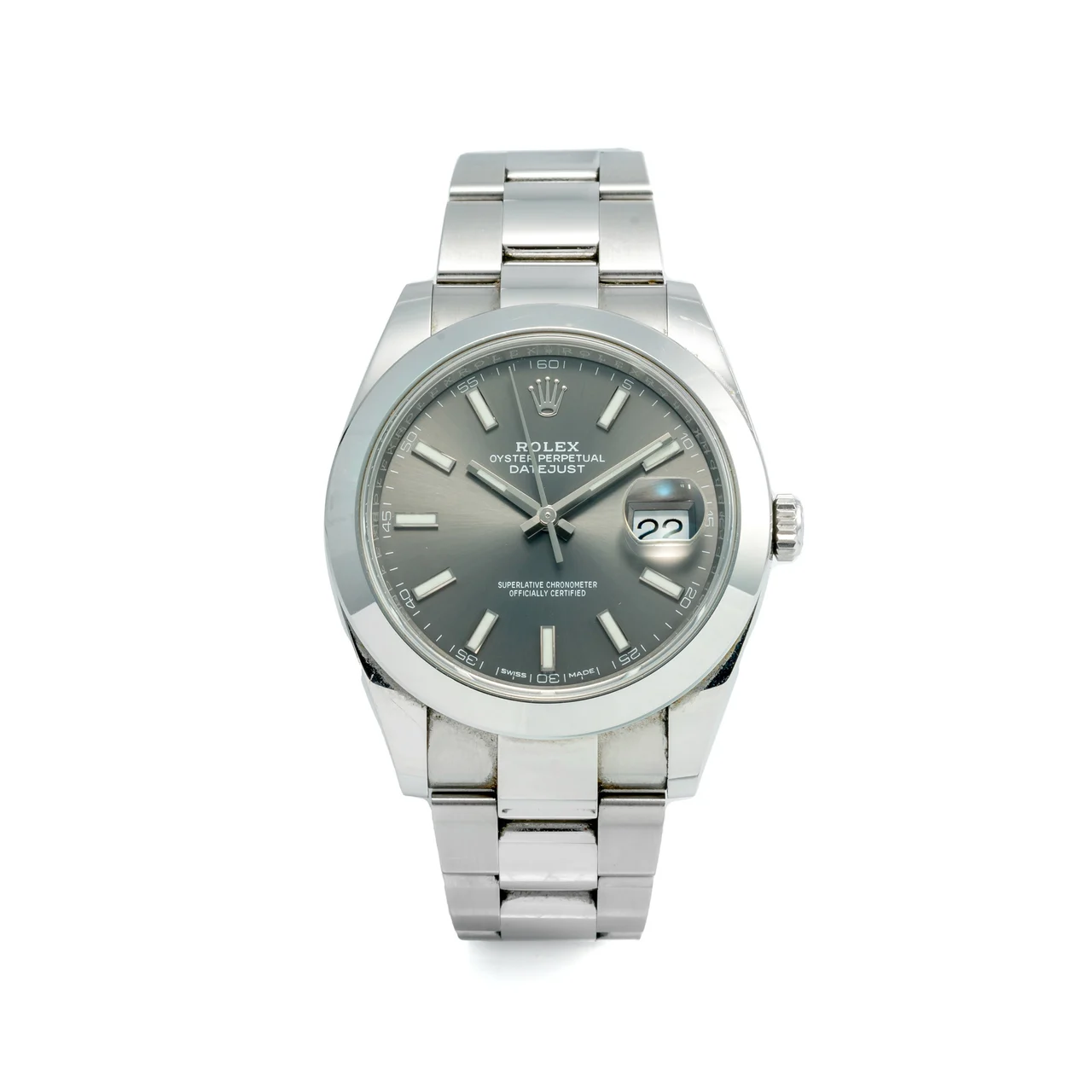 Rolex ROLEX REF. 126330, SELF-WINDING, CENTRE-SECONDS, DATE, RHODIUM-SILVER “SUNBURST” DIAL, "OYSTER" BRACELET; "DATEJUST" STAINLESS STEEL kol saati