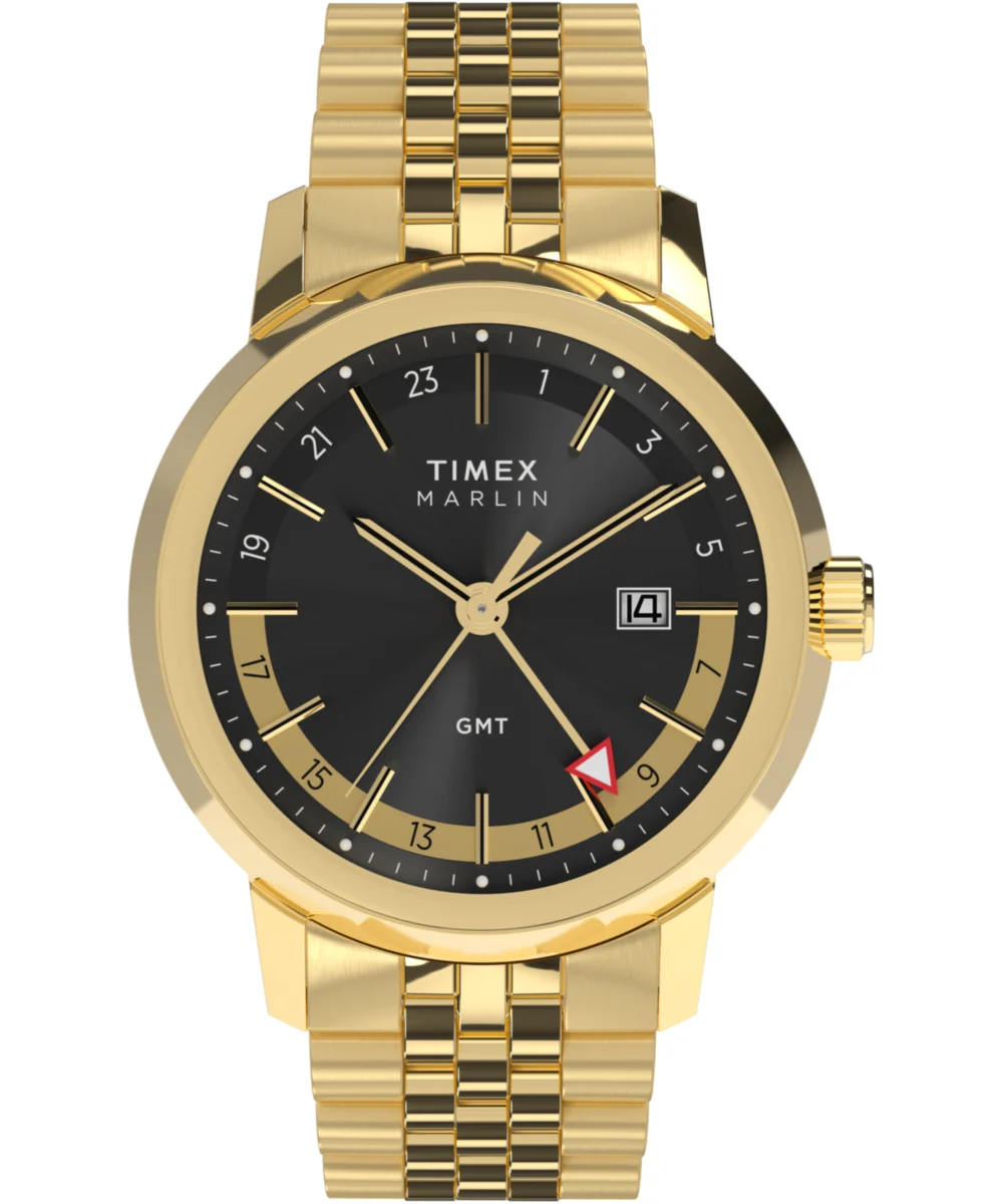 Timex Marlin® Quartz GMT 40mm Stainless Steel Bracelet Watch TW2Y47700 40 mm kol saati