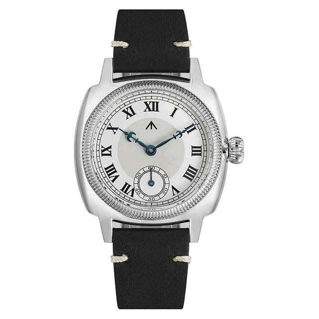 MILITADO Quartz Watch militao小方表-银壳-教堂针-棕皮 kol saati