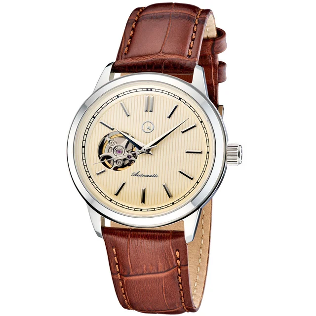 Islander Automatic Open-Heart Watch with Pinstripe Dial, AR Sapphire Crystal #ISL-97 kol s