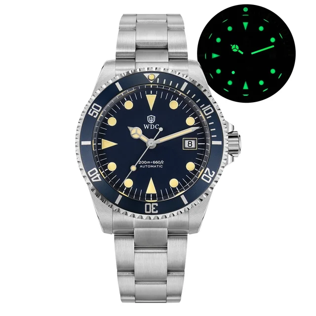 Watchdives Watchdives WD5513P-双卜镜-PT5000- 蓝面奔驰针-淡黄刻度-三株钢带 kol saati