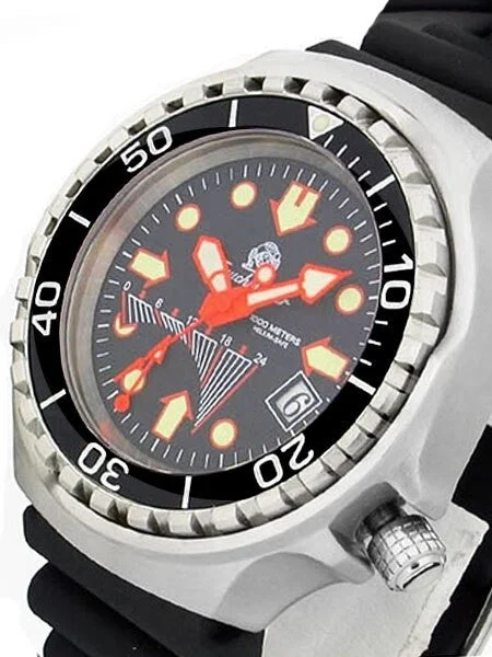 Tauchmeister Dive GMT Watch with Luminous Hands and Markers #T0077 kol saati