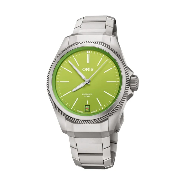 Oris ProPilot X Kermit Edition 39mm - Green on Bracelet 400 7778 7157 07 20 01 TLC kol saa