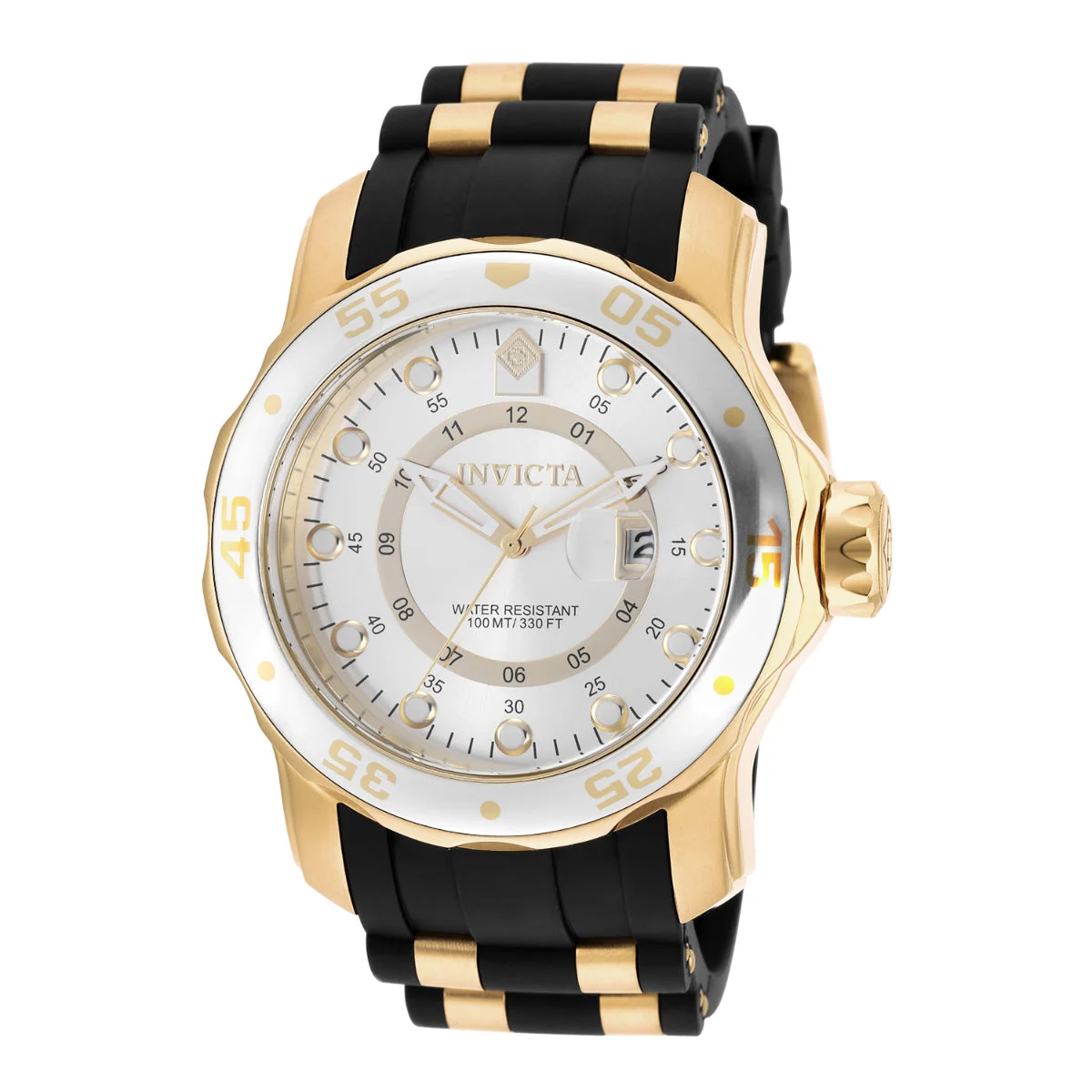 Invicta Pro Diver SCUBA Swiss Ronda 515.24H Caliber Watch - 48mm, Gold, Black (6995) 48 mm kol saati