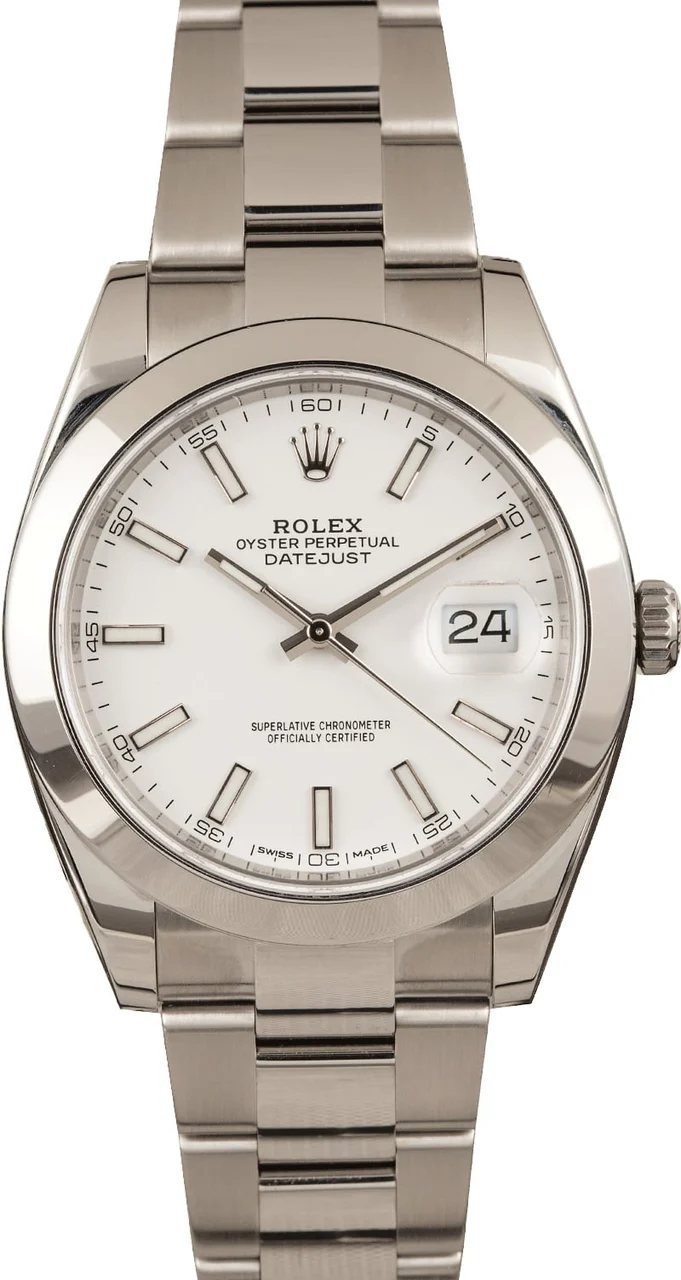 Rolex Datejust 41 Ref 126300 White Dial T 126300WSO 41 mm kol saati