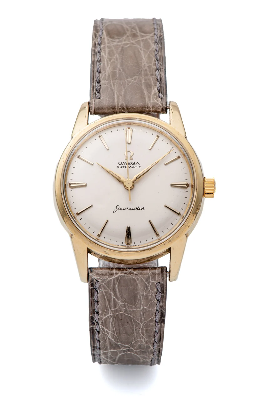 OMEGA Ref. 14704.5 SC, self-winding, centre-seconds; “Seamaster”; gilded stainless steel and stainless steel kol saati