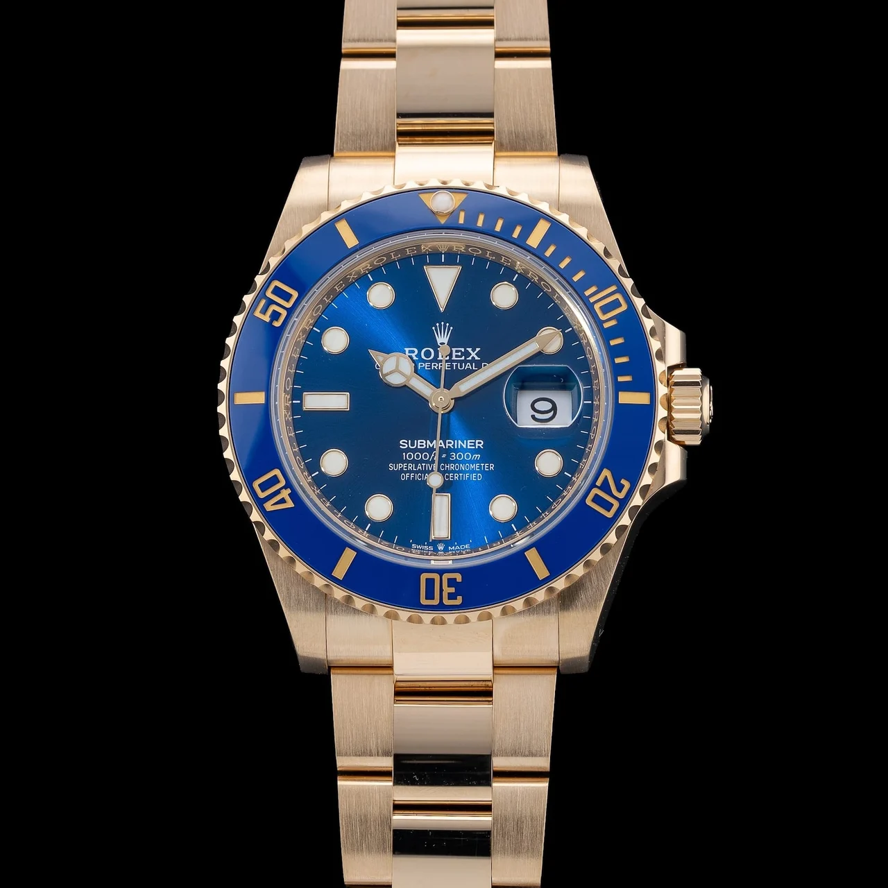 Rolex Submariner Date 18K Yellow Gold Blue Dial 126618LB 210009N42075 41 mm kol saati