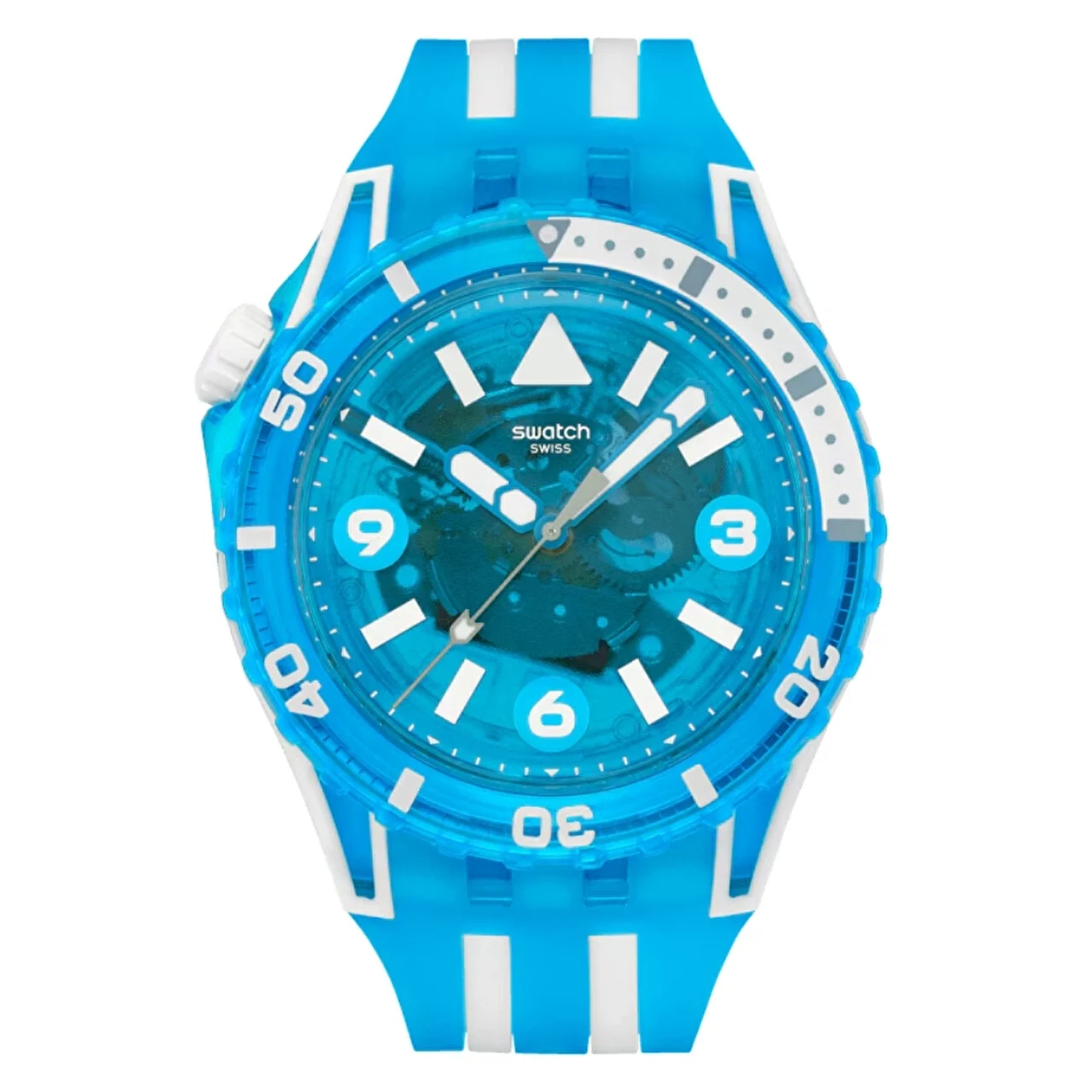 Swatch Scubaqua Blue Fire SSCU09S100 44 mm kol saati