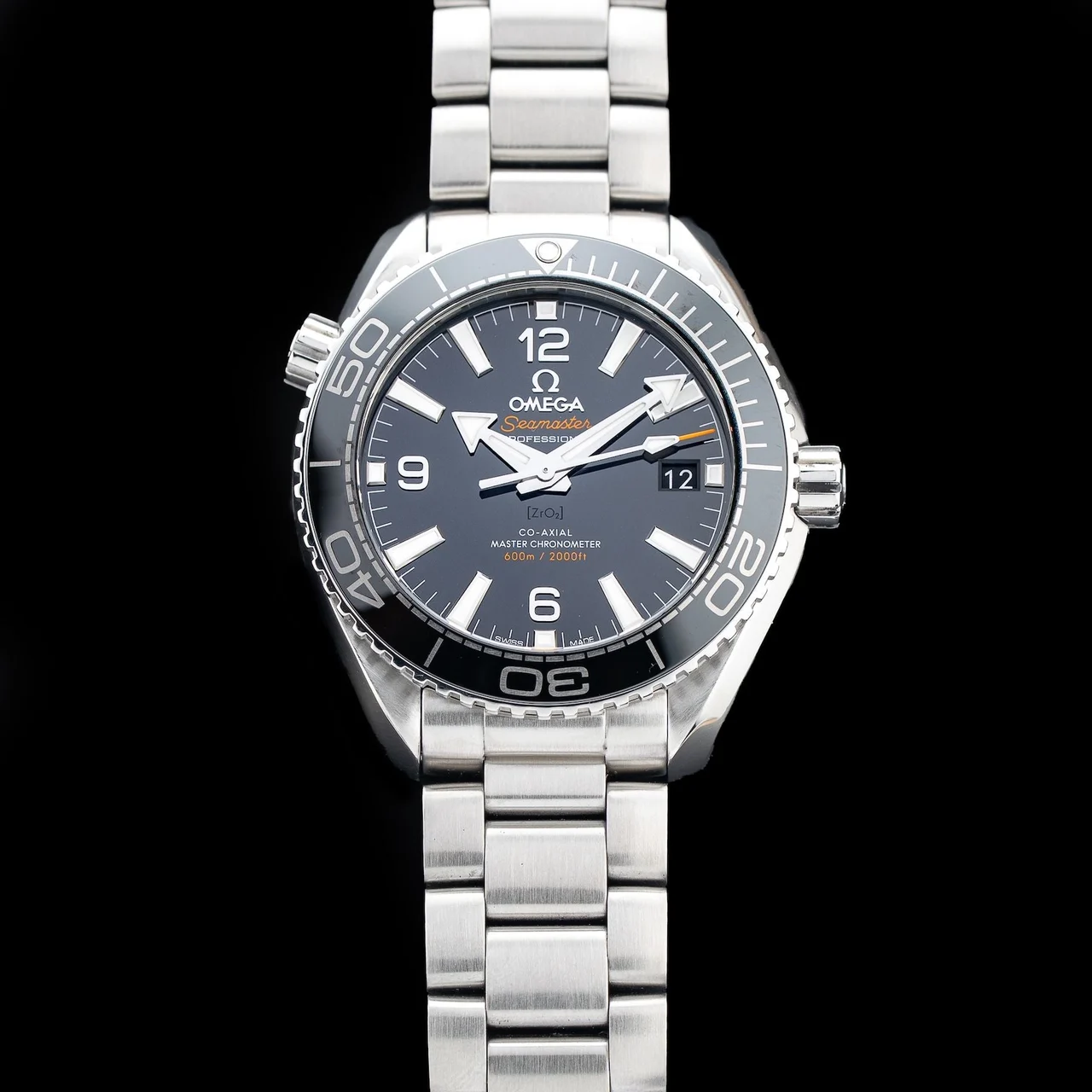 OMEGA Planet Ocean Co-Axial Master Chronometer 39.5mm Black Dial 210009N33160 39.5 mm kol saati