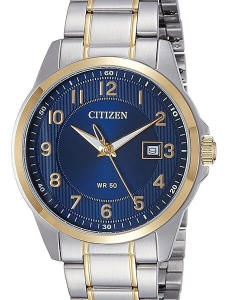 Citizen Elegant Blue Dial, Quartz Dress Watch with Matching Bracelet #BI5044-57L kol saati
