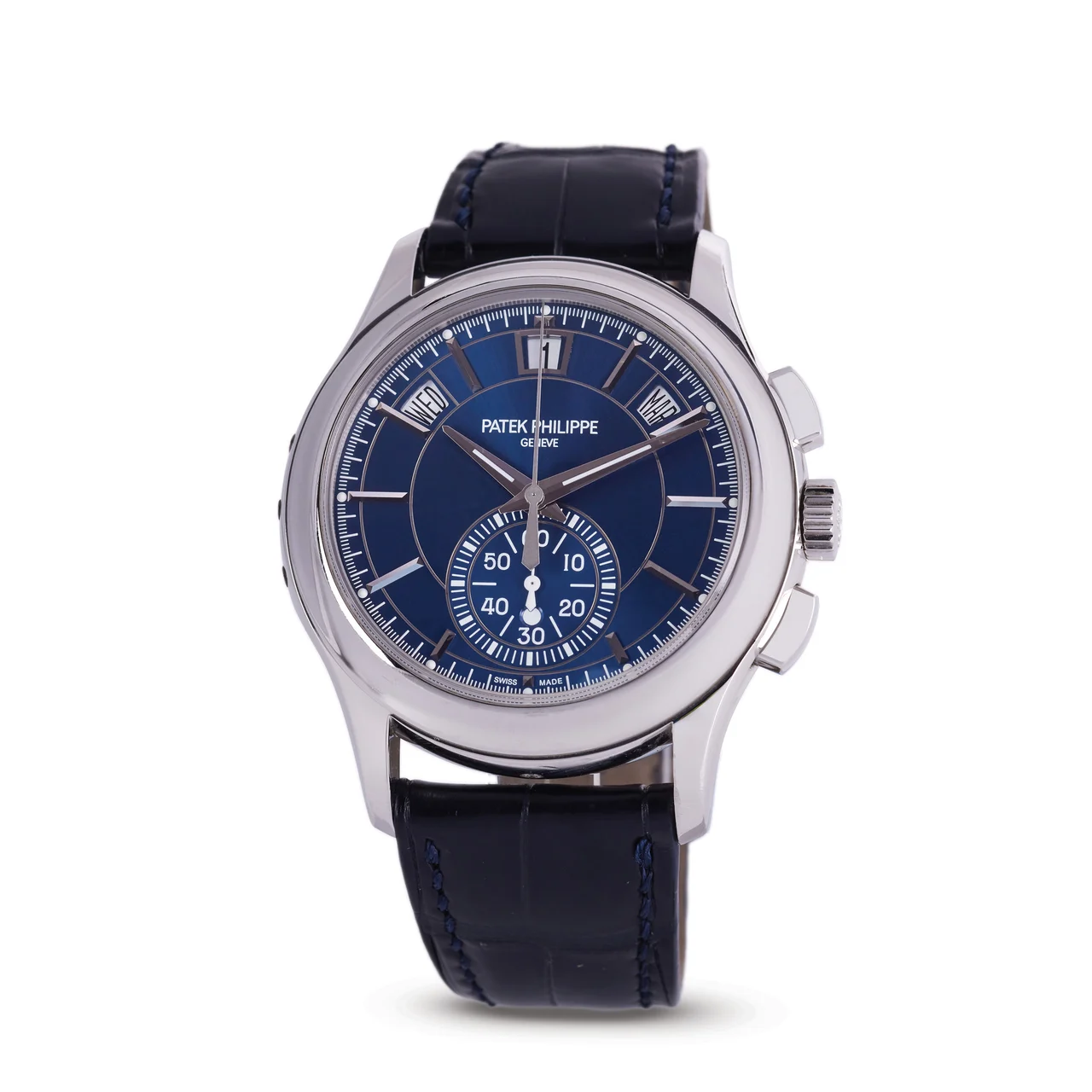 Patek Philippe PATEK PHILIPPE, REF. 5905P-001, FLYBACK CHRONOGRAPH ANNUAL CALENDAR, BLUE DIAL, PLATINUM kol saati