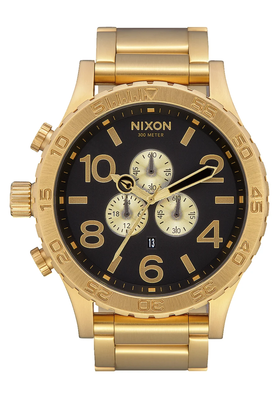 Nixon US Chrono - All Gold / Black A083-510-00 51 mm kol saati