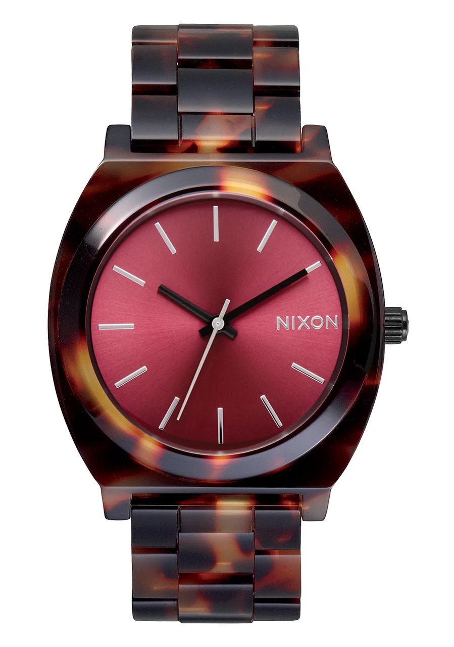 Nixon US Time Teller Acetate - Tortoise / Oxblood A327-5344-00 40 mm kol saati