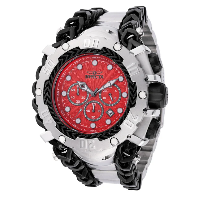 Invicta Gladiator Watch - 58.3mm, Black, Steel (48187) kol saati