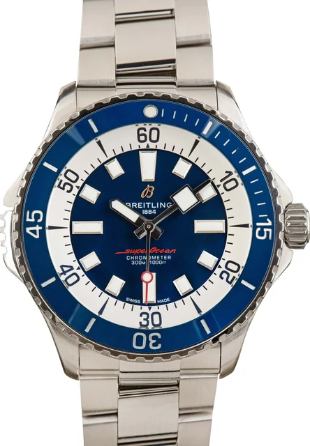 Breitling Superocean Automatic 46 Blue Dial A17378E71C1A1 kol saati