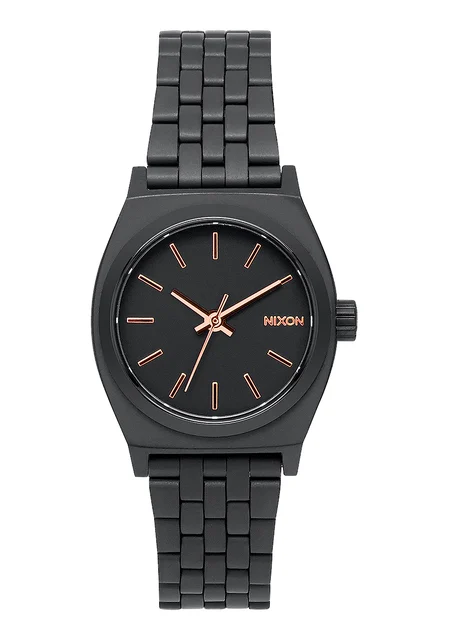 Nixon US Small Time Teller - All Black / Rose Gold A399-957-00 kol saati