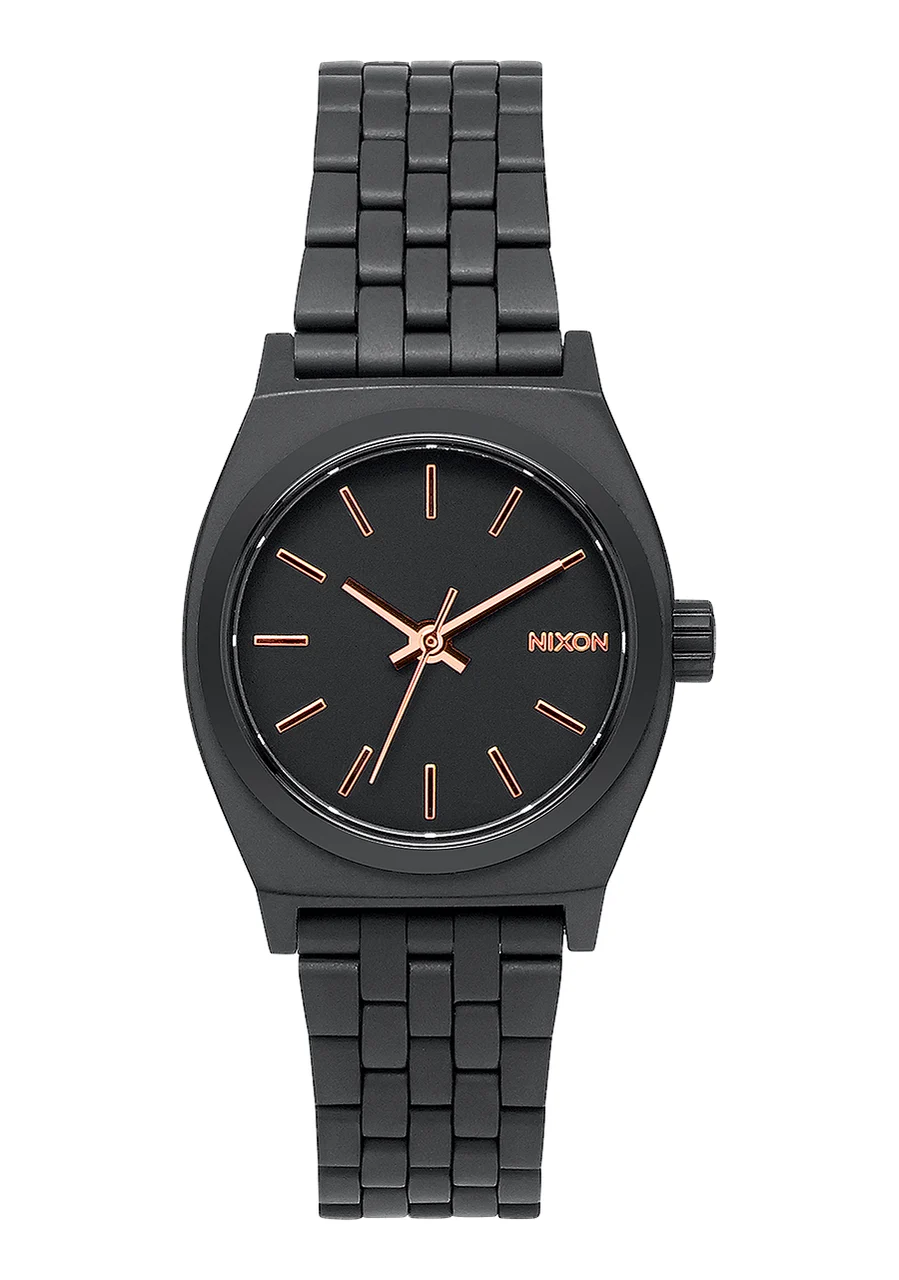 Nixon US Small Time Teller - All Black / Rose Gold A399-957-00 26 mm kol saati