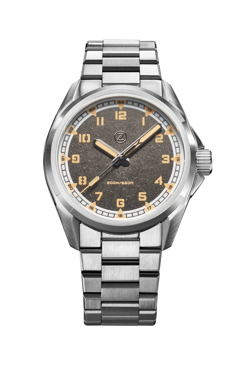 Zelos Swordfish Field 38mm SS 'Stonewash' 38 mm kol saati