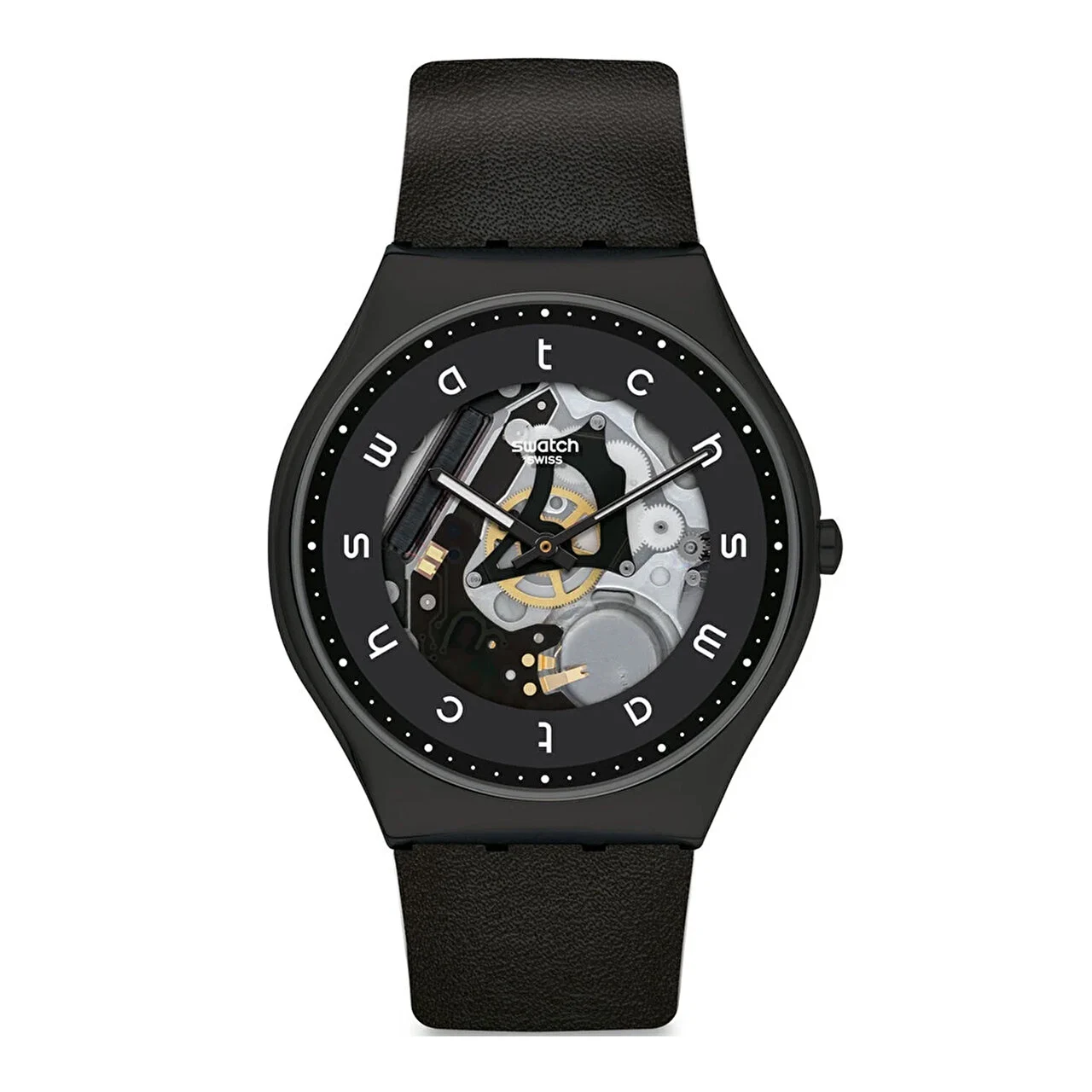 Swatch White Side SS07B101 42.5 mm kol saati