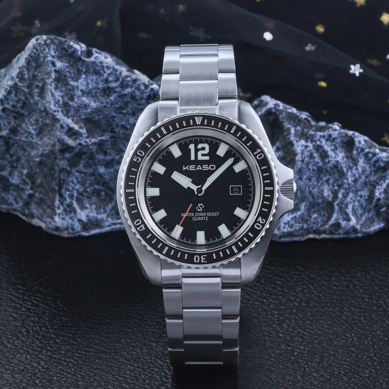 Heimdallr KEASO 39mm Quartz Diver Men Watch KEASO标手表 (下给海米德)- 300 45.5 mm kol saati