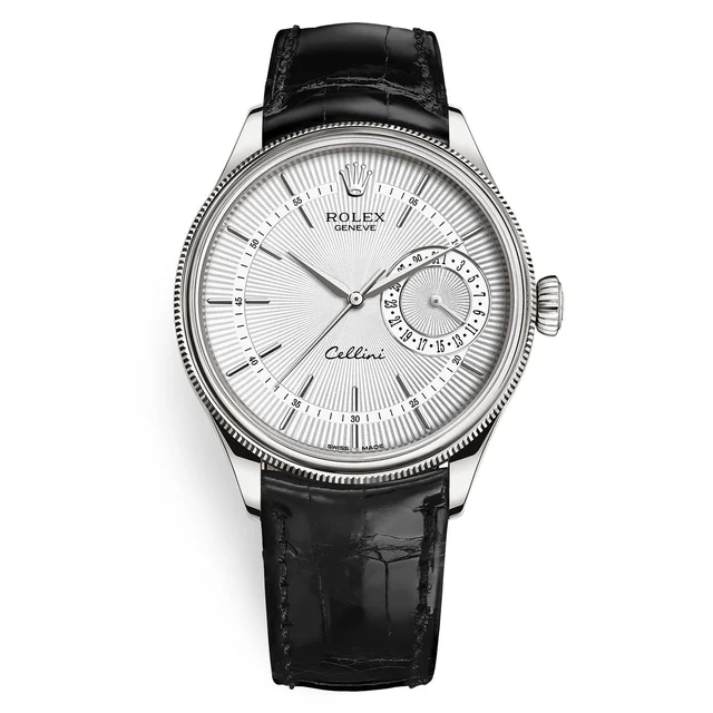 Rolex Cellini 50519 Silver Dial Leather Strap Date 39mm Rolex Cellini 50519 Silver Dial Le