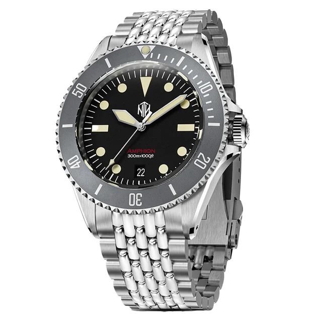 NTH Legends Series Amphion Commando Dive Watch with Date #WW-NTHL-ACKDB kol saati