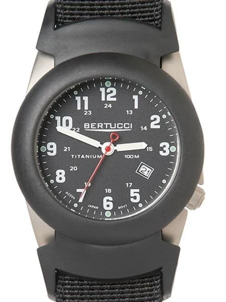 Bertucci Black Dial Titanium Watch with a Pro-Guard Case Cover #12059 kol saati