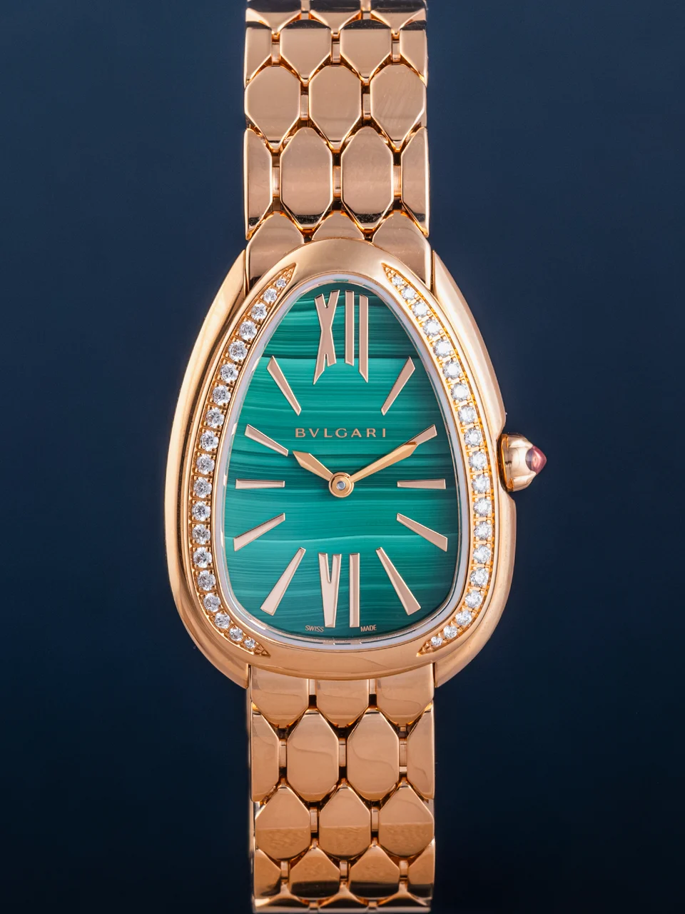 rvmusa Bvlgari Serpenti Seduttori Malachite 33mm Ref.103944 Full-Se 33 mm kol saati