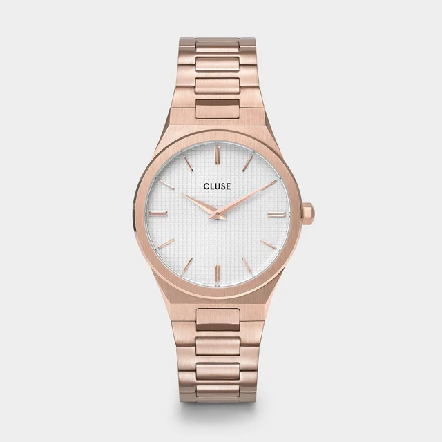 CLUSE Vigoureux Watch Steel, White, Rose Gold Colour CW0101210001 kol saati
