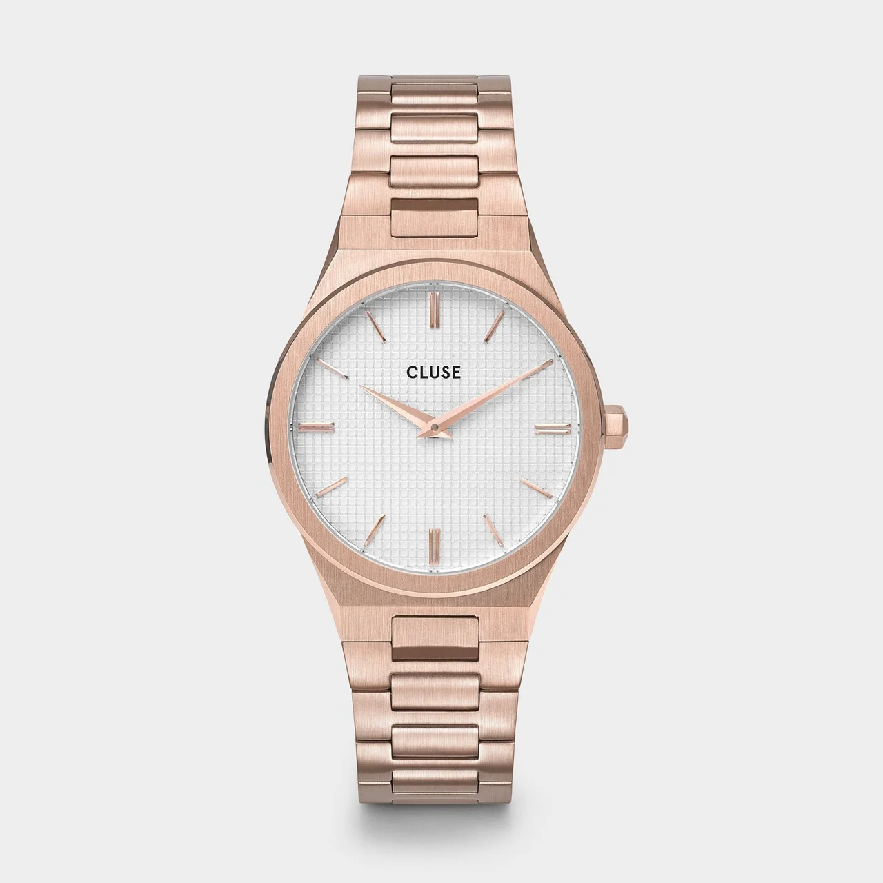 CLUSE Vigoureux Watch Steel, White, Rose Gold Colour CW0101210001 33 mm kol saati