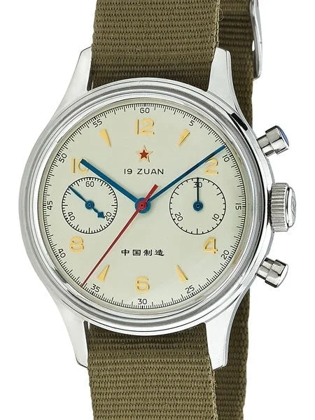 Seagull 1963 Hand Wind Mechanical Chronograph with Acrylic Crystal #6345A-2901 kol saati