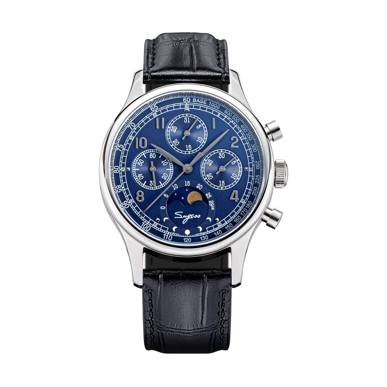 Sugess MoonPhase Master S389-2 Deep Blue Swan Neck Regulator moonphase-master-389-2-deep-blue-swan-neck-regulator 41 mm kol saati
