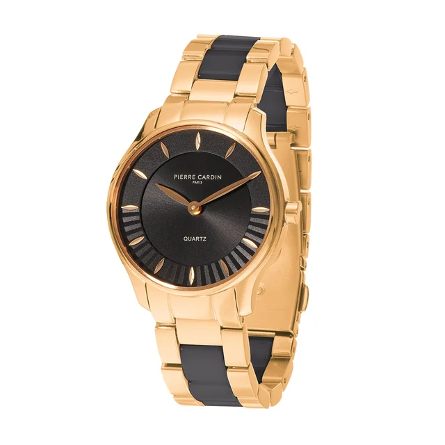 Élitaire Céramique Gold with Gold Metal Strap with Black Ceramic Links CF.1032.CG.1 kol sa