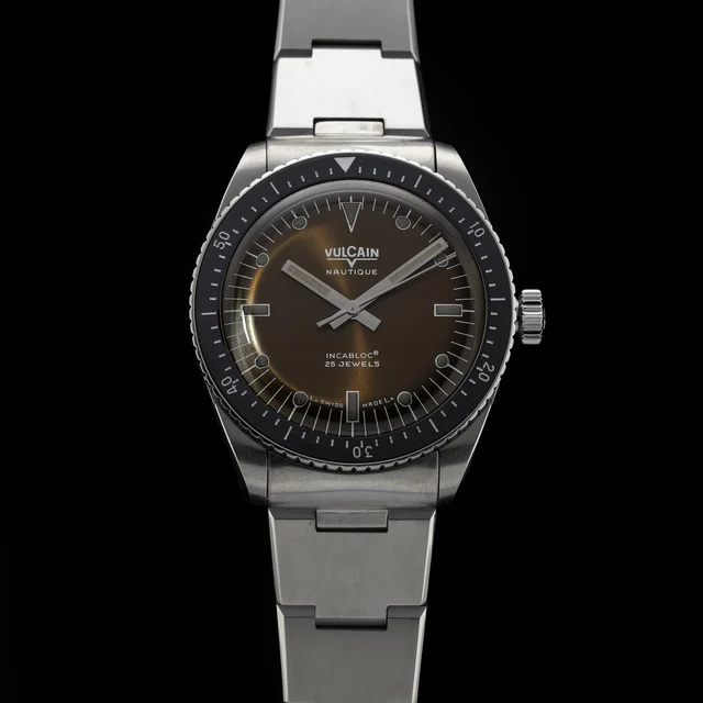 Vulcain Skindiver Nautique Brown Dial 210009N37834 kol saati