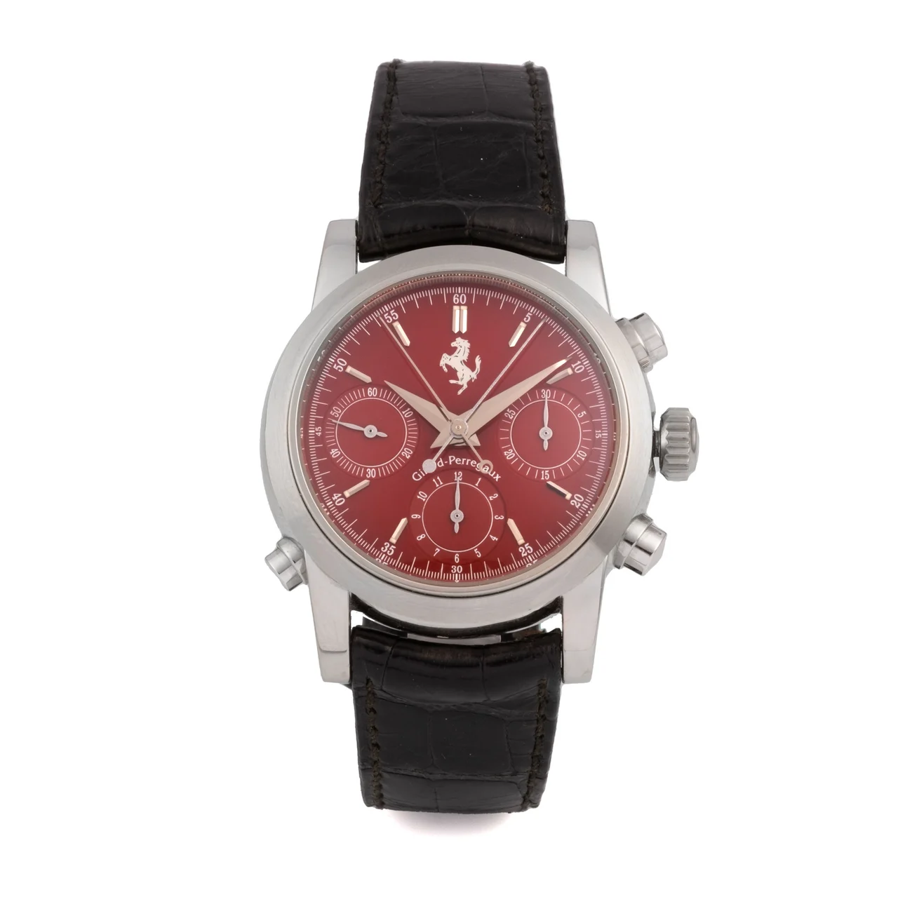 Girard Perregaux For Ferrari GIRARD PERREGAUX FOR FERRARI, REF. 9015, No. IV, RED DIAL, WHITE GOLD kol saati