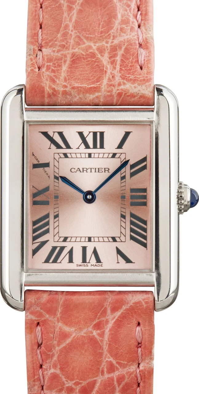 Cartier Tank Solo Pink Dial W5200000 kol saati