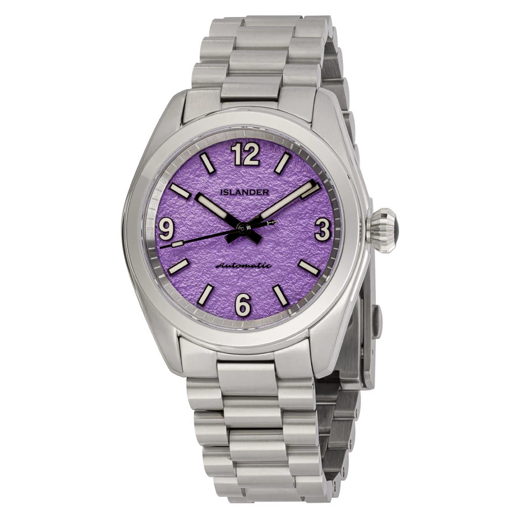 Islander Brookville Calligraphy Edition Watch with Lavender Parchment Dial #ISL-321 38 mm kol saati