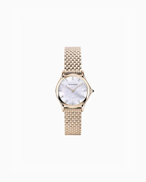 Emporio Armani Swiss Two-Hand Pale Pink Stainless Steel Watch ARS7509 kol saati
