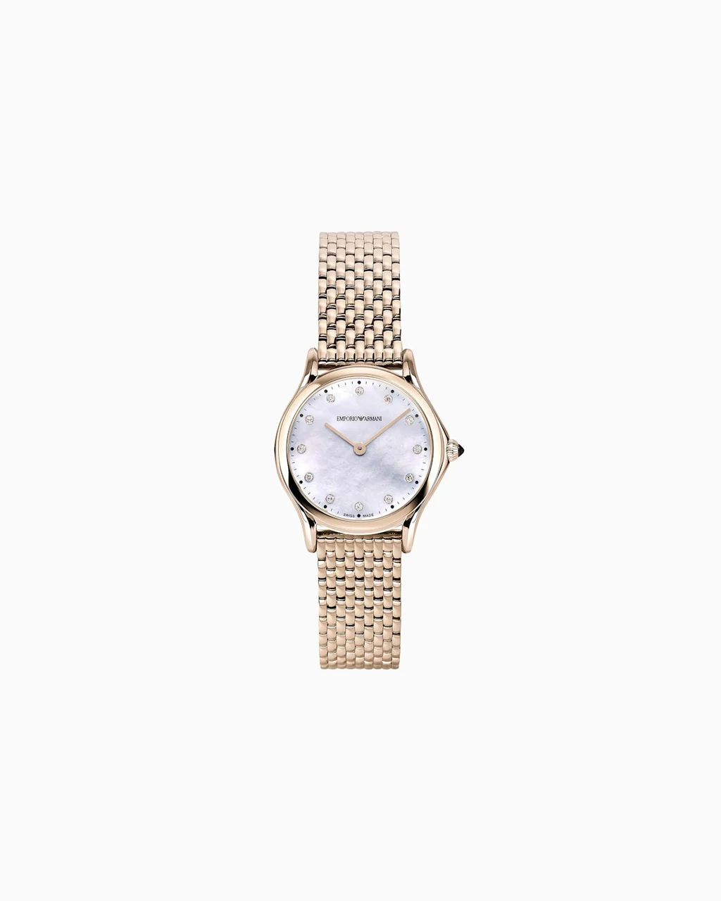 Emporio Armani Swiss Two-Hand Pale Pink Stainless Steel Watch ARS7509 kol saati