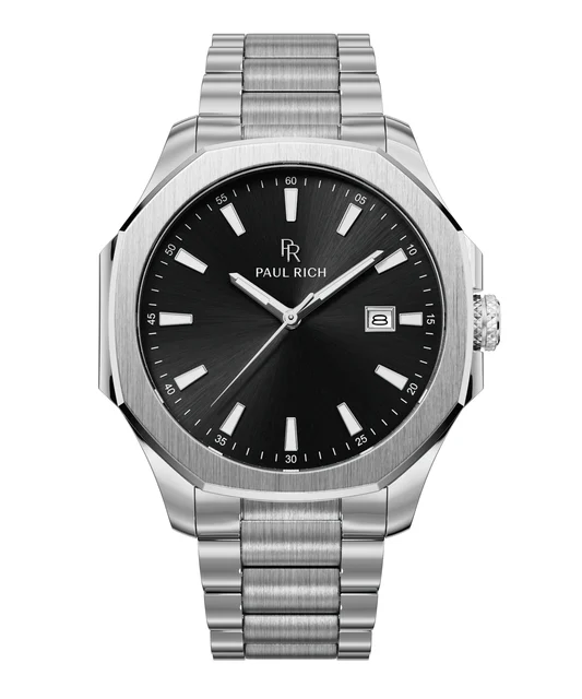 Paul Rich Mercer PR180GBlackSunray - Silver kol saati