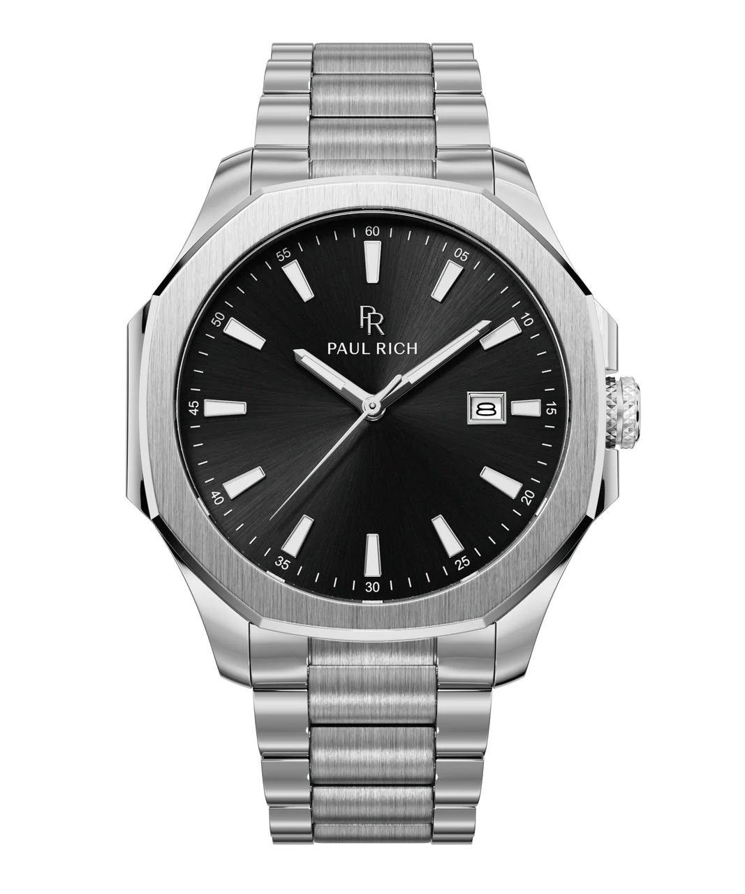 Paul Rich Mercer PR180GBlackSunray - Silver 40 mm kol saati