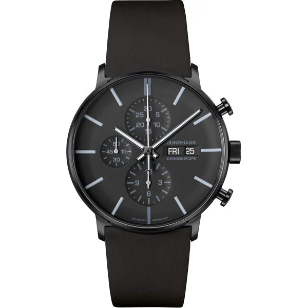 Junghans FORM A Chronoscope English Date 027/4371.03 kol saati
