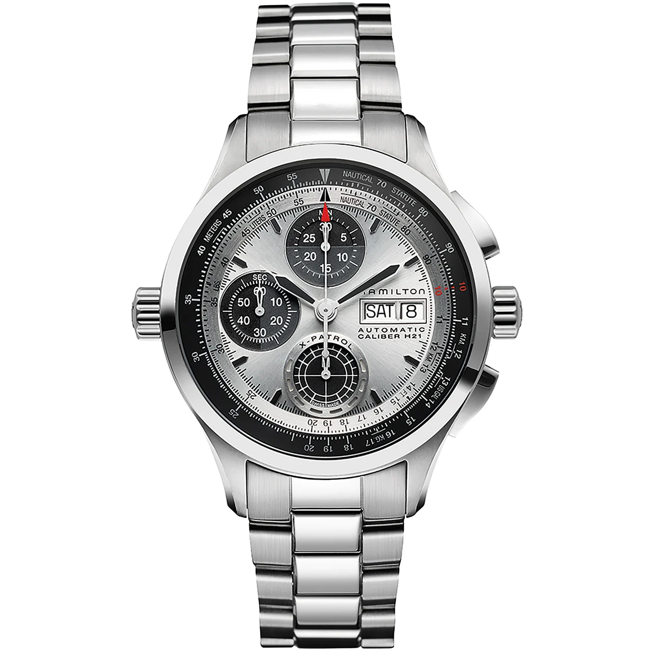 Hamilton Khaki Aviation Khaki X Patrol Auto Chrono H76566151 42 mm kol saati