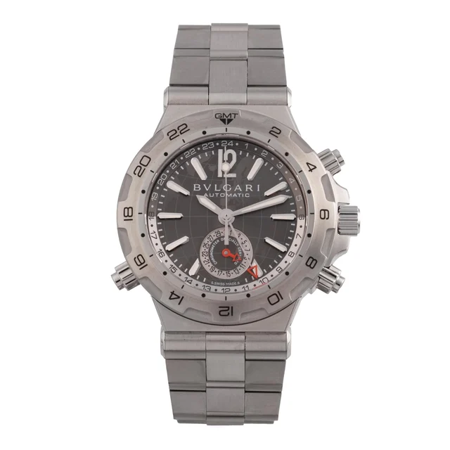 Bulgari Ref. DP 42 S SD, self-winding, centre-seconds, date; “Diagono Professional”; stain