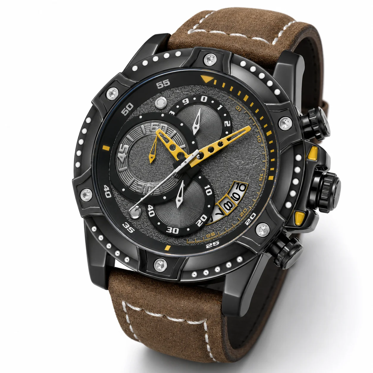Invicta Rally I by Watch w/ Skeleton Dial - 50mm, Brown (69847) 50 mm kol saati