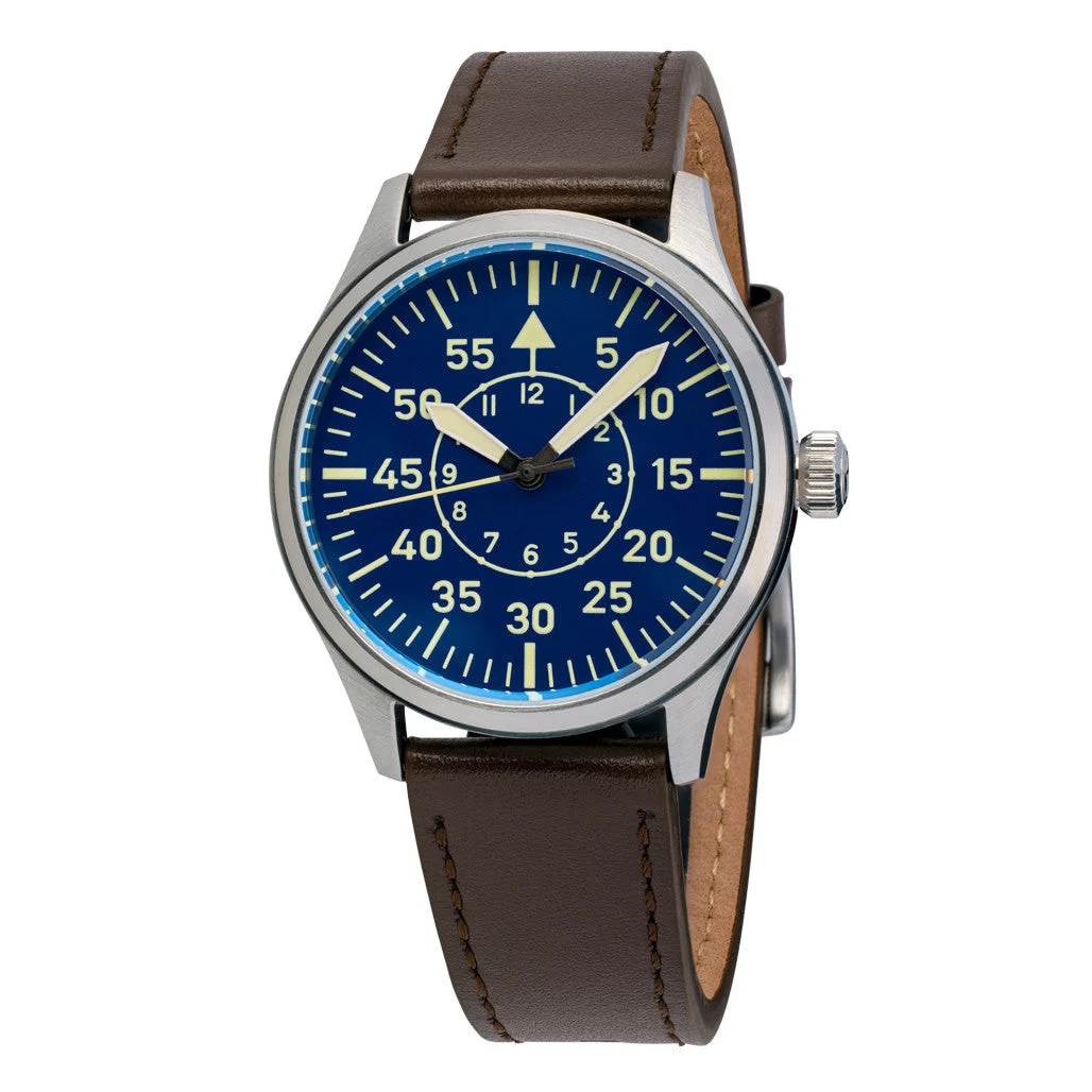 Islander Automatic Pilot watch with Blue Dial and Sapphire Crystal #ISL-110 39 mm kol saati