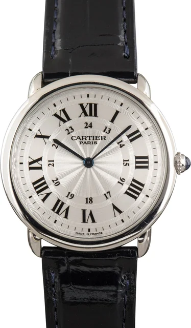 Cartier Ronde Louis W1528051 Platinum kol saati