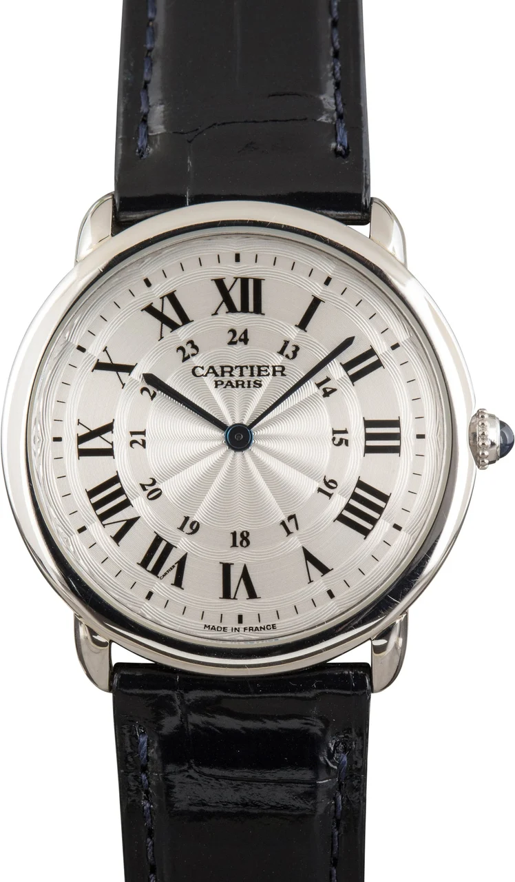 Cartier Ronde Louis W1528051 Platinum 34 mm kol saati