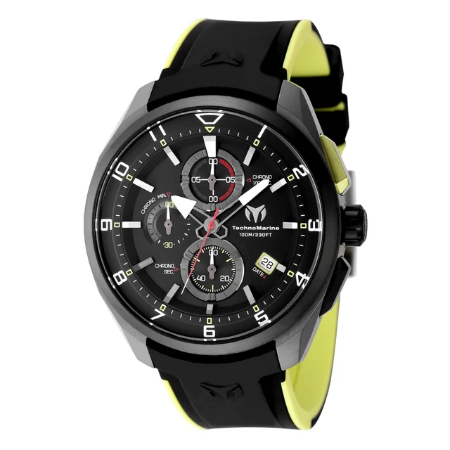 Technomarine Ocean Quantum Sport Watch - 44mm. Green, Black (TM-318126) kol saati